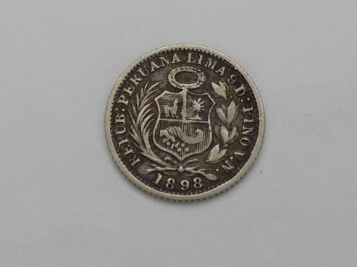 Moneda De 1/2 Dinero Año 1898