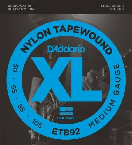 D'addario Etb92 Tapewound Bajo Eléctrico Cuerdas Medium 50-1