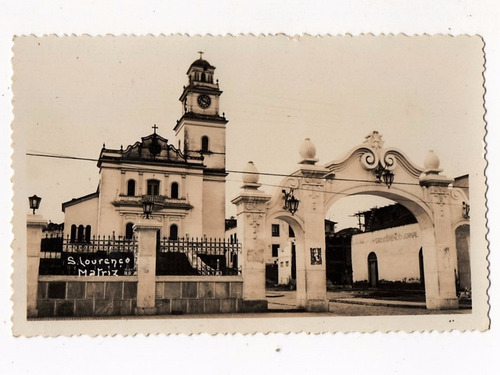 Cartao Postal Fotografico Igreja Matriz São Lourenço Dec 50