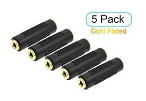 Ruilingtm 5pcs Chapado En Oro De 3,5 Mm Estéreo Jack De 3.5m