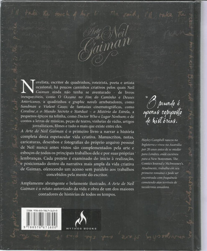 Imagem 2 de 2 de Livro A Arte De Neil Gaiman - Mythos - Bonellihq Cx423 H18