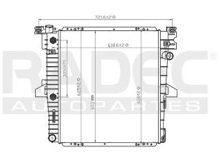 Radiador Ford Ranger 1996-1997-1998-1999 V8 5.0 Lts Auto