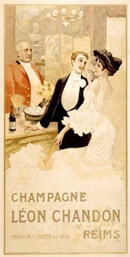 Carteles Antiguos De Chapa Gruesa 60x40cm Champagne Dr-186