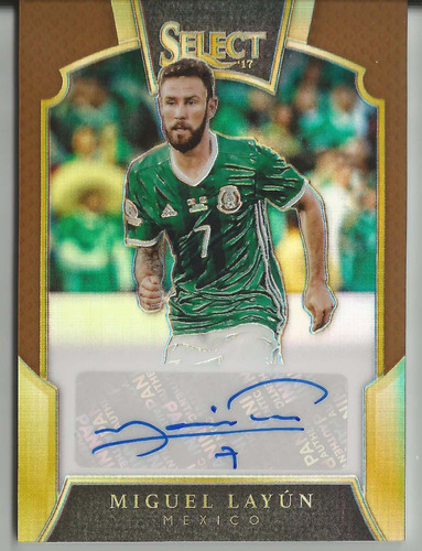 2016-17 Panini Select Autografo /49 Miguel Layun Mexico.