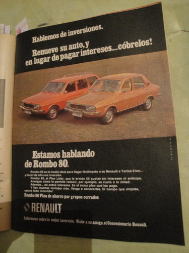 Publicidad Renault 12 Año 1978