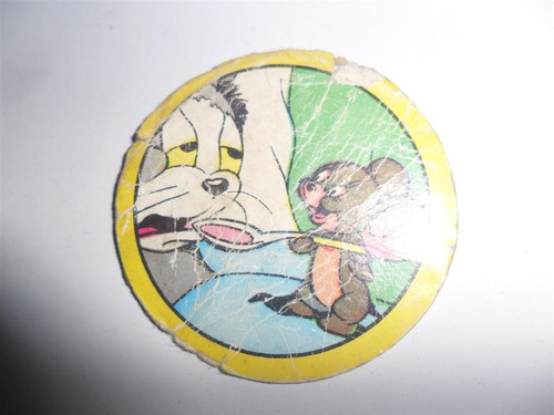 Antigua Figurita Redonda Album Tom Y Jerry