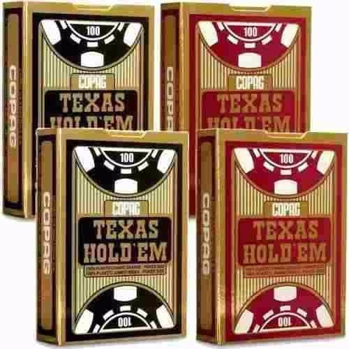 4 Baralhos Copag Texas Holdem 100% Plástico - Poker Size