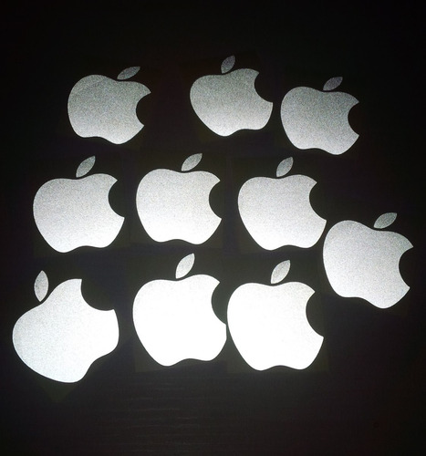Calcomania Reflectiva De Apple Mac (2 Unidades)