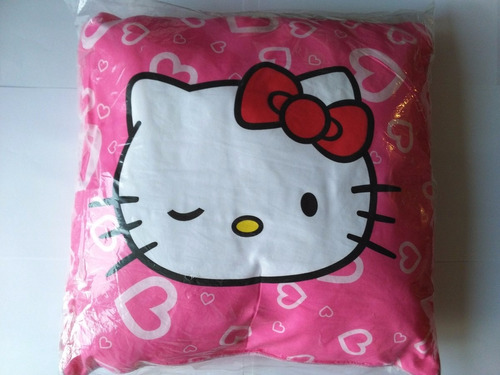 Cojín Almohada Cuadrada De Hello Kitty Medidas: 43 X 43 Cm