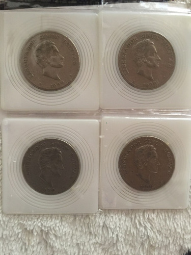 Lote De 4 Monedas De 50 Centavos Colombianos De 1959