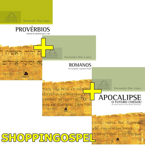 Kit Comentários Hernandes Provérbios + Romanos + Apocalipse