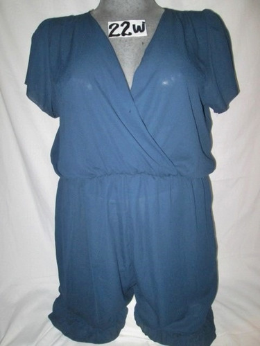 Vestido/short  Jumpsuit Azul Talla 22w ( 40/42) Libian 