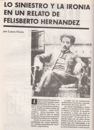 Siniestro E Ironia En Felisberto Hernandez Laura Flores 1994