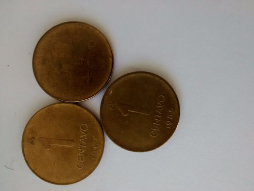 Numismatica  Lote 3 Monedas 1 Cent.de Austral-argentina