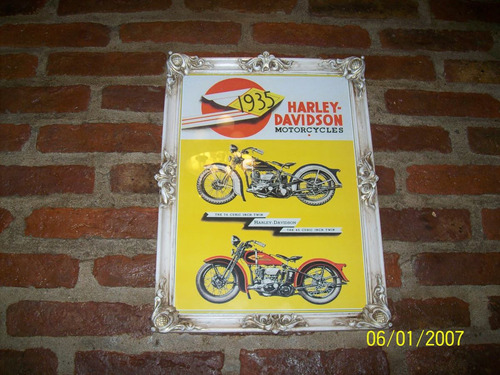 Cuadro Moto Harley Davidson Estilo Retro Vintage