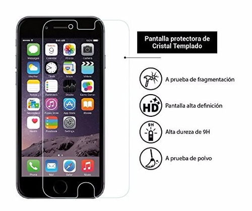 Mica Cristal Templado iPhone 4 4s 5 5c 5s 6 6 Plus Protector
