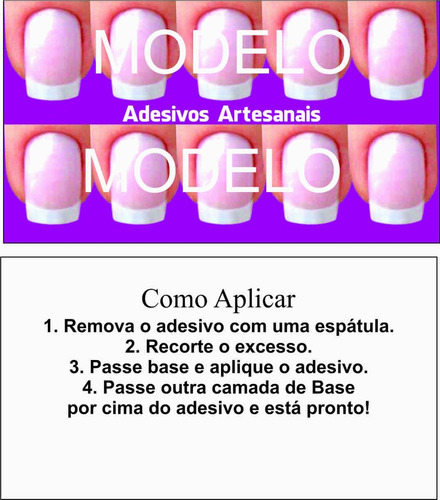 Cartão De Visita Adesivos De Unhas Gel, Unhas Decoradas