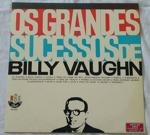 Lp Os Grandes Sucessos De Billy Vaughn (1961)