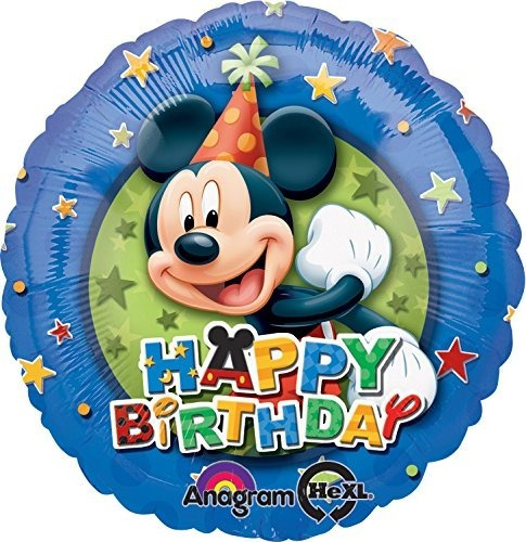 Mickey Mouse Estrellas Feliz Cumpleaños 18 \ Globo Mylar X02