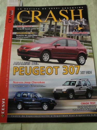 Revista Crash 34 Peugeot 307 Xt Hdi - Jeep Cherokee Sport