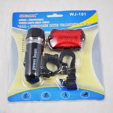 Imagen 2 de 9 de Kit Luz De 5 Led Delantera Y 5 Led Trasera Para Bicicleta