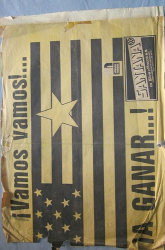 Antiguo Poster Peñarol Bandera Estrella De Fútbol