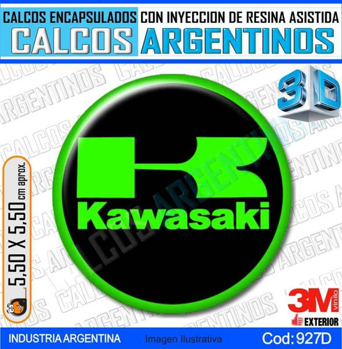 Calcomanias 3d Con Relieve, Accesorio Autos Logo Kawasaki