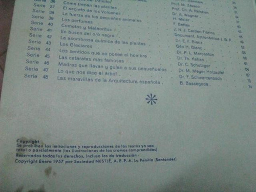Burun Danga: Antiguo Album Nestle Milo 1957 Completo As7z (Usado)