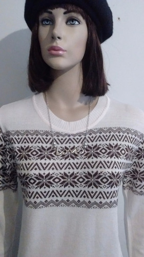Swetter Hilo Lycra Con Guarda Cuello Redondo Talle Unico