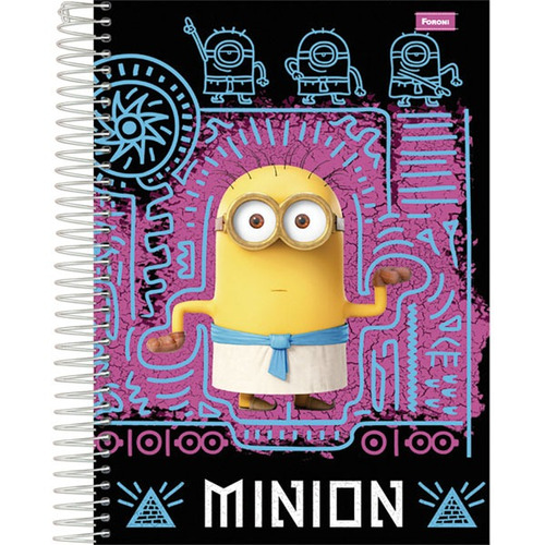 Caderno Espiral 1/4 Cd Minions 96 F  C/08 Foroni