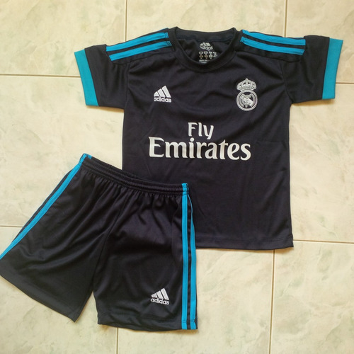 Uniforme Conjunto Real Madrid  Azul 2016 Cr7 Niños