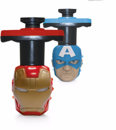 Avengers Trompo Luminoso Capitan America Ironman Original