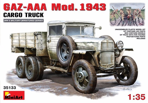 Miniart 35133 Gaz Aaa Mod 1943 Cargo Truck 1/35 Milouhobbies