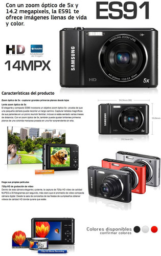 Cámara Samsung Es91 14.2 Mp Full Hd