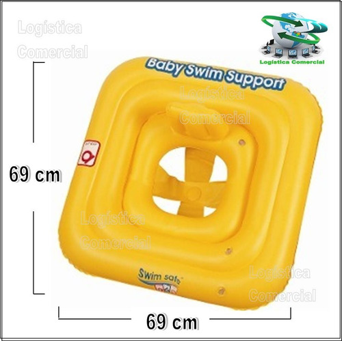Flotador Inflable Cuadrado Para Bebe Bestway 69x69cm 32050
