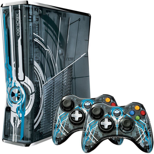 Microsoft Xbox 360 Slim 320GB Limited Edition Halo 4 Bundle color  azul