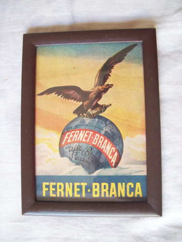 Publicidad Original Vintage De Fernet-branca . Enmarcada