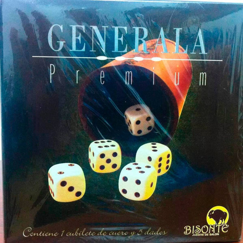 Generala Premium Bisonte Con Cubilete Cuero Y Dados