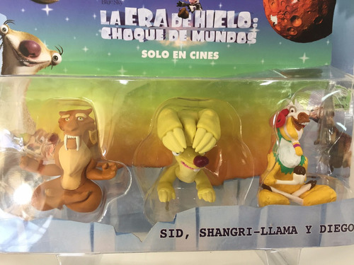 Pack Figuras La Era Del Hielo Sid, Shangri Llama Y Diego!!!