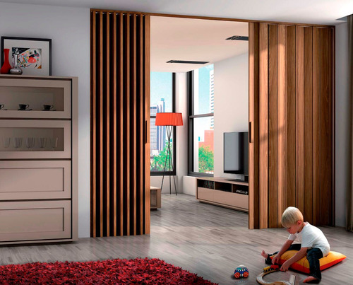 Puerta Plegable Subdividir Espacios! Ajustable A Tus Medidas