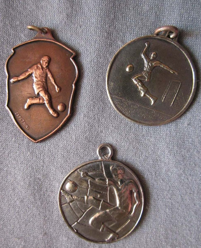 3 Antiguas Medallas De Fútbol Iasa Sud America