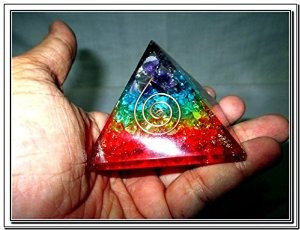 Nueva Chakra Orgón Pirámide De Cristal Piedras Preciosas Cob