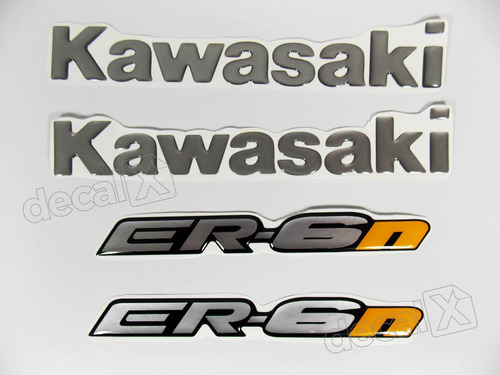 Kit Emblema Adesivo Resinado Kawasaki Er-6n Kw-re41