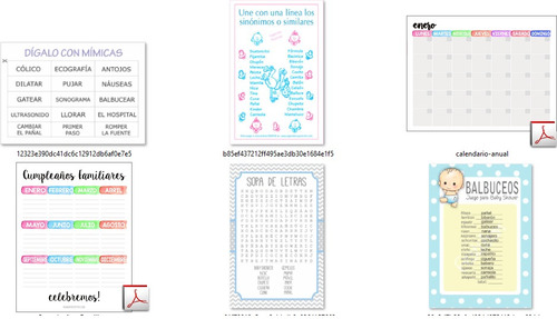 Kit Imprimible Juegos Baby Shower Planificadores Atividades