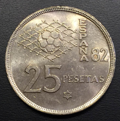 Esp139 Moneda España 25 Pesetas 1980 Xf Ayff