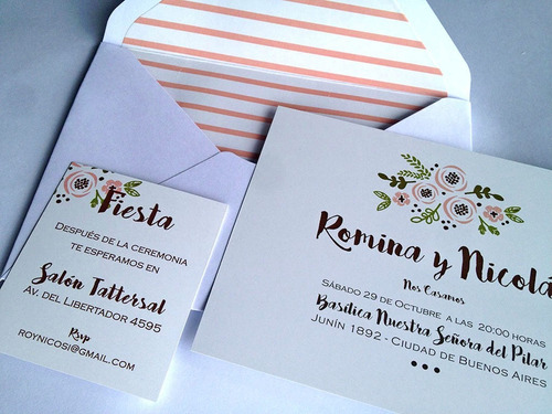Invitaciones Boda Casamiento Participaciones X10