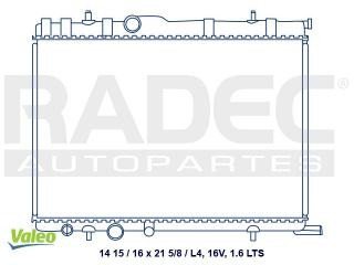 Radiador Peugeot 307 2007-2008-2009 L4 1.6lts 16v Estandar