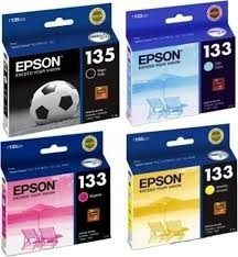 Cartuchos Epson P/tx135 Tx125 Orig Combo Neg+amar+mag+cyan
