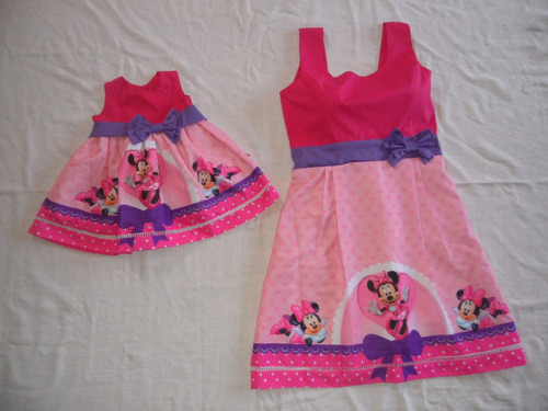 vestido da minnie mae e filha mercado livre