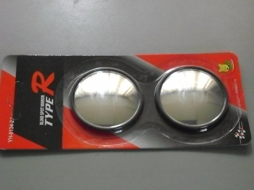 Espejo Ojo De Pescado De 2 Y 3 Pulgadas Negro/cromado